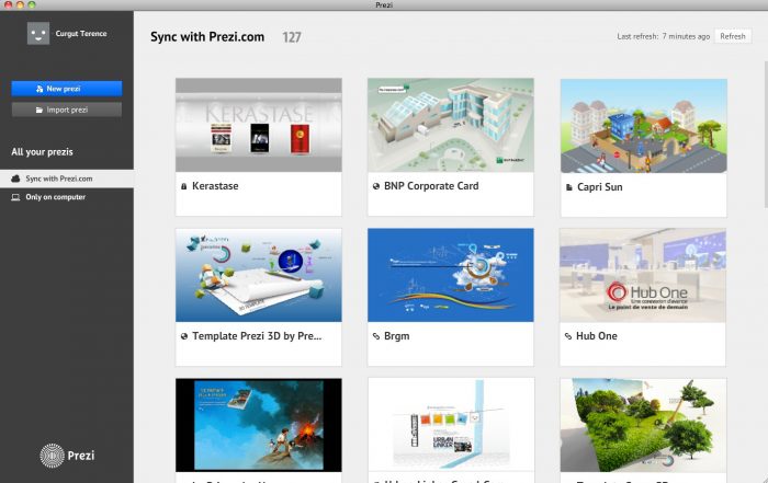 Version révolutionnaire de l'application Prezi